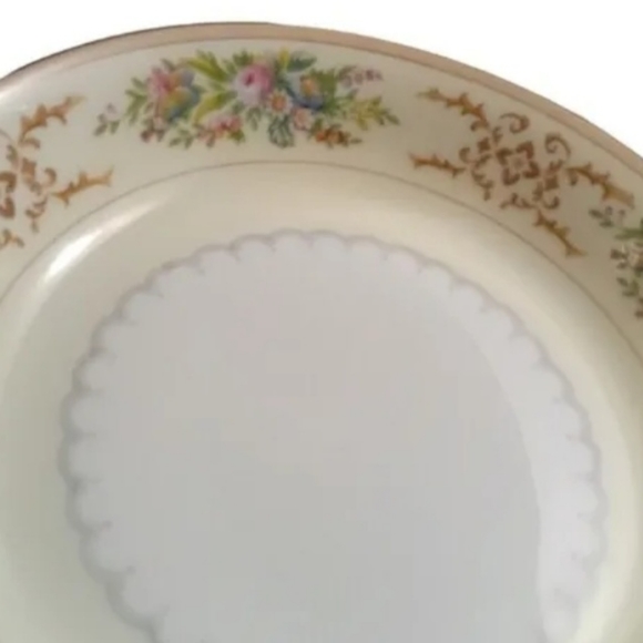 (3) Vintage MEITO China Hand Painted Floral Swag 7.5" Salad Soup Pasta Bowls - Picture 7 of 9
